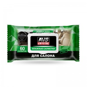 Салфетка влажная для очистки салона в мягкой упаковке (пластиковый клапан) 60шт. A40267S AVS
