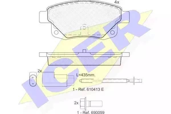 141794 колодки дисковые задние!\ Ford Transit/Tourneo Connect 2.2TDCi/2.4TDCi/2. 141794 ICER
