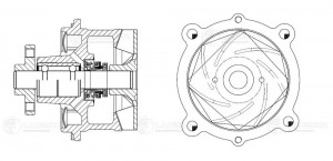 Насос водяной МАЗ Deutz TD226B (4 болта)  LWP1204 LWP1204 LUZAR