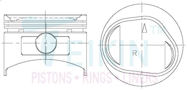 к-кт поршней! 0.50 (6 шт.)\ Mitsubishi Pajero 3.0 6G72 88-18 43218050 TEIKIN