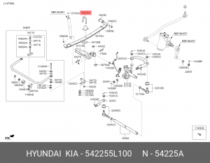 Стремянка HYUNDAI HD35 (17-) дв.D4CB рессоры передней OE 542255L100 HYUNDAI KIA