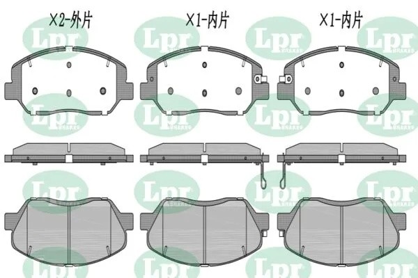 Комплект тормозных колодок 05P1382 05P1382 LPR