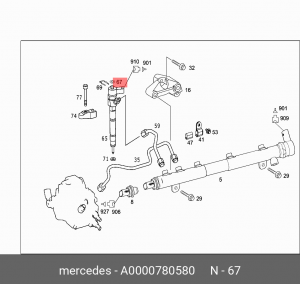 Кольцо уплотнительно MERCEDES-BENZ A000 078 05 80 A 000 078 05 80 MERCEDES BENZ