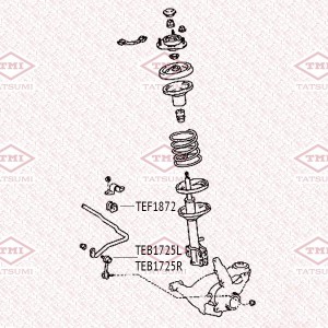 тяга стабилизатора передняя лев.!\ TOYOTA Avensis/Carina E/Celica 92> TEB1725L TATSUMI