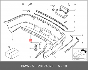 Вкладыш 51128174878 51 12 8 174 878 BMW