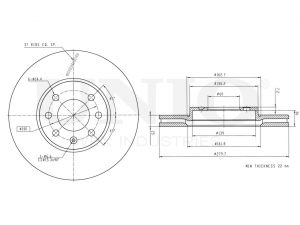 Диск тормозной передний BRD-20143 UNIO