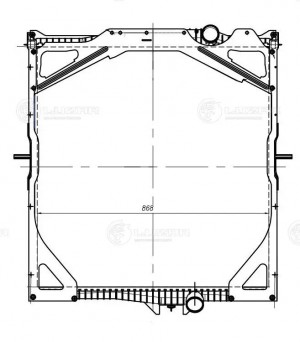 радиатор охлаждения! с рамкой\ Volvo FH 93>/FH 02> LRC 1074 LUZAR