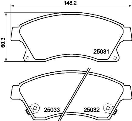 Колодки тормозные CHEVROLET Aveo (11-) передние (4шт.) TEXTAR 2503102 TEXTAR