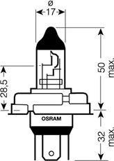 Лампа 12V R2 45/40W P45t-41 Visio OSRAM 64183 OSRAM