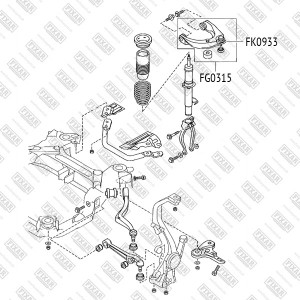 Опора шаровая верхняя левая/правая MAZDA 6 02- FK0933 FK0933 FIXAR