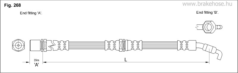 Шланг тормозной передний FT0026 FT0026 K K
