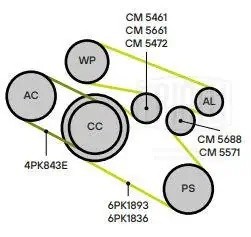 Ролик привод. ремня для а/м BMW 3 E90 (05-) 2.0d/3.0d (опор.) (26x70) (CM 5571) CM5571 TRIALLI