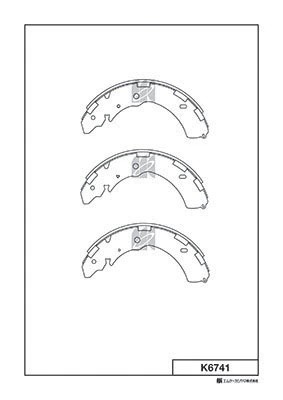 Колодки тормозные барабанные MITSUBISHI L200 05 K6741 K6741 MK KASHIYAMA
