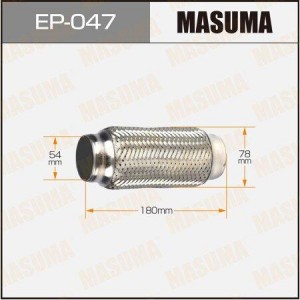 гофра глушителя! универсальная, D54хL180\ EP-047 MASUMA