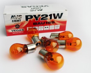 Лампа 24V PY21W BAU15s AVS A78323S AVS