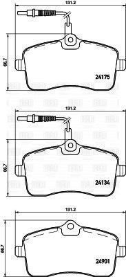 Колодки торм. Peugeot 407 (04-) диск. перед. (в компл. с 4-мя датчиками) (PF 431 PF 4315 TRIALLI