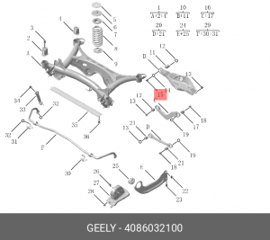 ВИНТ 4086032100 4086032100 GEELY