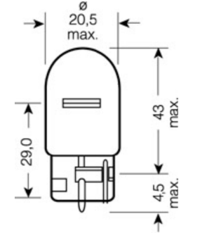 Лампа светодиодная 12V WY21W W3x16d блистер (2шт.) LEDriving SL Yellow OSRAM 7505DYP-02B OSRAM