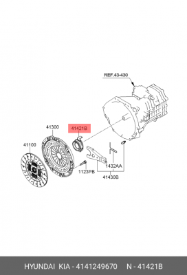 Подшипник выжимной HYUNDAI Porter,Porter 2 KIA Bongo 3 (06-),K2500 OE 4141249670 HYUNDAI KIA