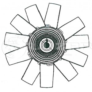 Муфта вязкости в сборе с крыльчаткой (11 лопастей) для а/м УАЗ 3163, 3151, 3909  LVC0362 LUZAR