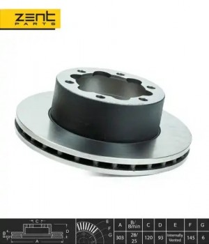 диск тормозной задний ! MB Sprinter, VW Crafter 06> Z06018 ZENTPARTS