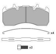 колодки тормозные! WVA29173/29203/29272 c р/к, перед/зад диск. тормоз Meritor \  31010002 WUHLERMANN