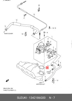 Прокладка 13421-86G00 13421-86G00 SUZUKI
