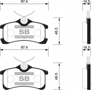 Колодки тормозные дисковые Toyota Corolla 1.4i/1.6i/2.0D 97-00 SP1575 SP1575 SANGSIN