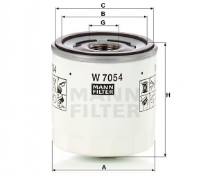 Фильтр масляный W7054 W 7054 MANN FILTER