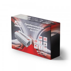 Преобразователь напряжения (инвертор) 24-220V 1000Вт AVS A07074S AVS