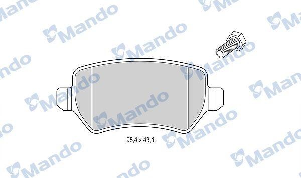 Колодки тормозные дисковые зад MBF015200 MANDO