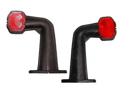 фонарь габаритный! рожок изогнутый ламп T10 красн/бел стекла квадратные\ M710201 MARS