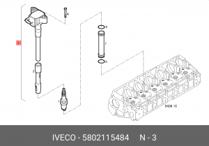 5802115484 Катушка зажигания ДВС 5802115484 IVECO