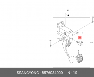 Выключатель SSANGYONG Actyon (10-) педали сцепления OE 8576034000 SSANG YONG