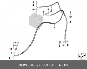 Резьбовая пробка со штуцером для прокачки 34328559191 34 32 8 559 191 BMW