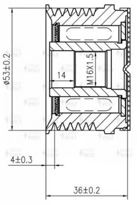 Шкив с обгонной муфтой генератора SGP 1084 START VOLT
