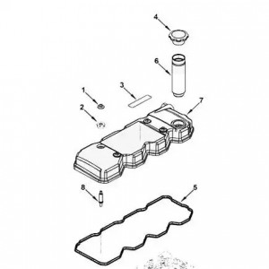 Гайка М8x1,25 крышки клапанов КАМАЗ Камминз ISBe (4893936) (Haffen) 0473 HAFFEN