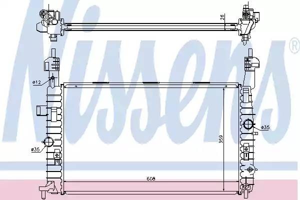 радиатор системы охлаждения!\ Opel Meriva 1.4-1.8 03> 63096 NISSENS