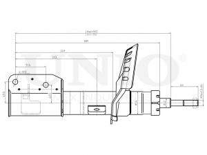 Амортизатор газовый передней подвески правый SAB-10310 UNIO