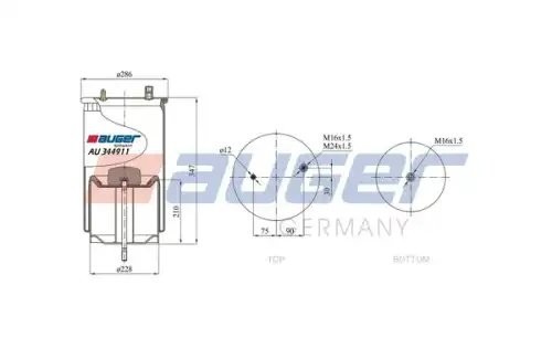VOLVO TRUCK/RENAULT TRUCK с металлическим стаканом AU344911K01 AUGER