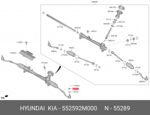 Гайка HYUNDAI KIA OE 552592M000 HYUNDAI KIA