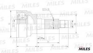 ШРУС наружный MAZDA 626 1.8 97- (GSP 899042) GA20226 GA20226 MILES