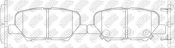 Колодки тормозные дисковые MITSUBISHI OUTLANDER 2012 PN25003 PN25003 NIBK