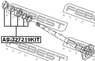 Подшипник полуоси комплект AS-327219KIT AS-327219KIT FEBEST