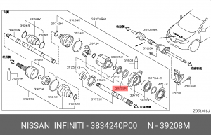 NISSAN ARMADA (2006>)/PATHFINDER (R51M) (2004>) 38342-40P00 NISSAN