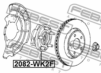 Ступица передняя JEEP GRAND CHEROKEE 2005-2015 2082-WK2F 2082-WK2F FEBEST