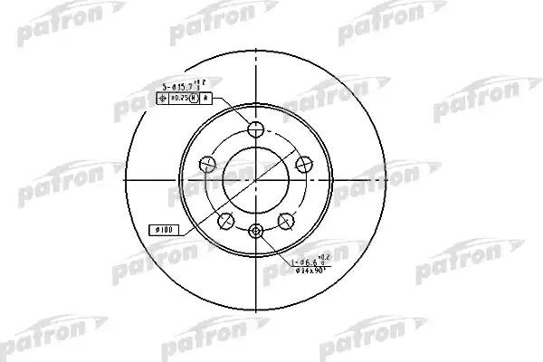 Диск тормозной передн PBD2803 PBD2803 PATRON