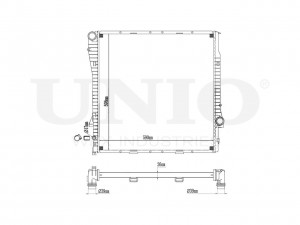 Радиатор охлаждения двигателя RAD-10018 UNIO