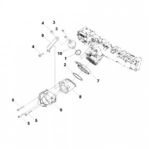 Дроссель 3302 дв.Cummins ISF 2.8 (4994707) (Haffen) 0539 HAFFEN