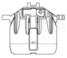 Суппорт торм. Honda Civic VI (95-) перед. прав. d=54мм (CF 001696) CF 001696 TRIALLI